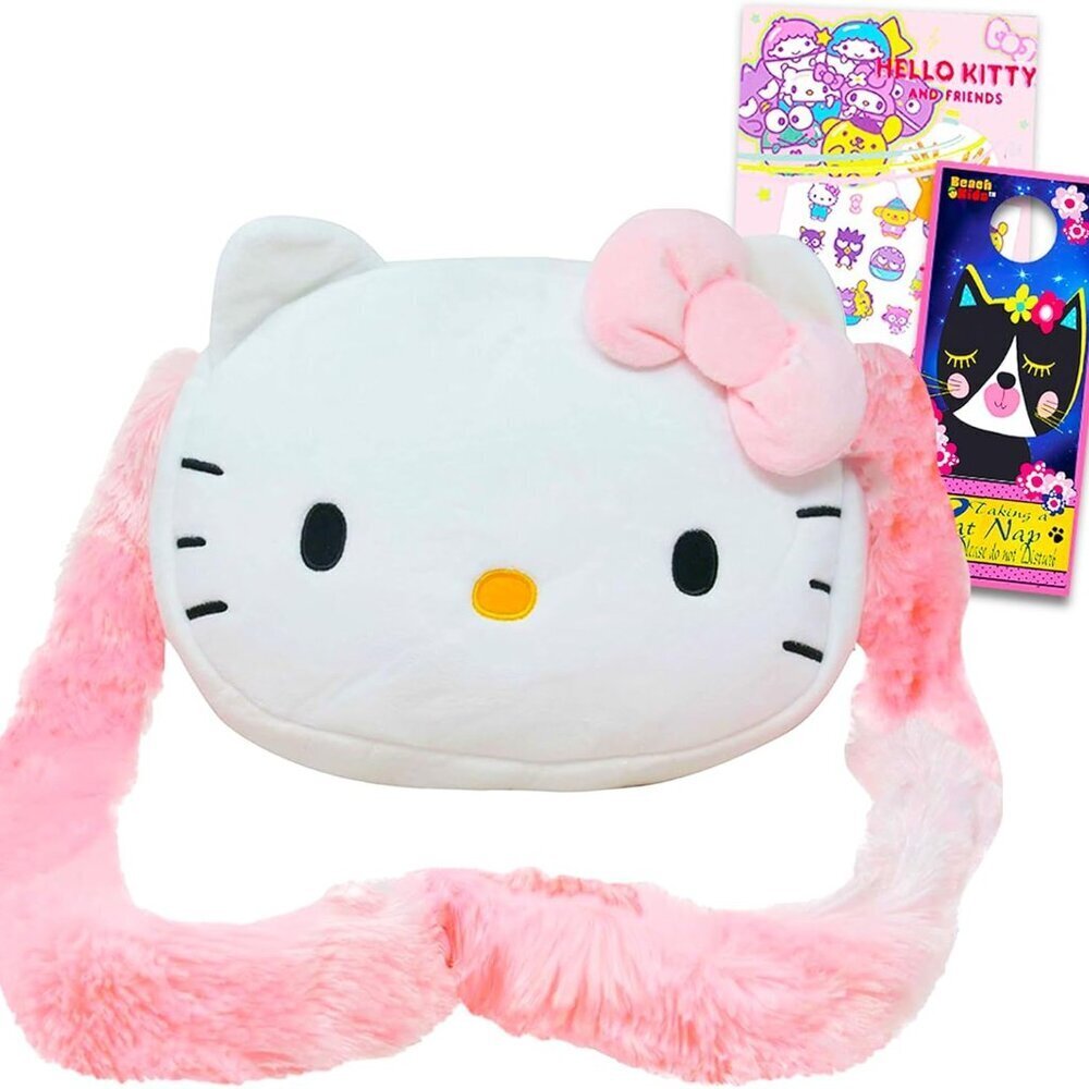Plush Purse for Girls Set - Gift Bundle with Plushie with Straps Plus Tattoos an